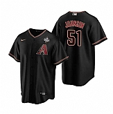 Men's Arizona Diamondbacks #51 Randy Johnson Black 2023 World Series Cool Base Stitched Jersey Dzhi,baseball caps,new era cap wholesale,wholesale hats